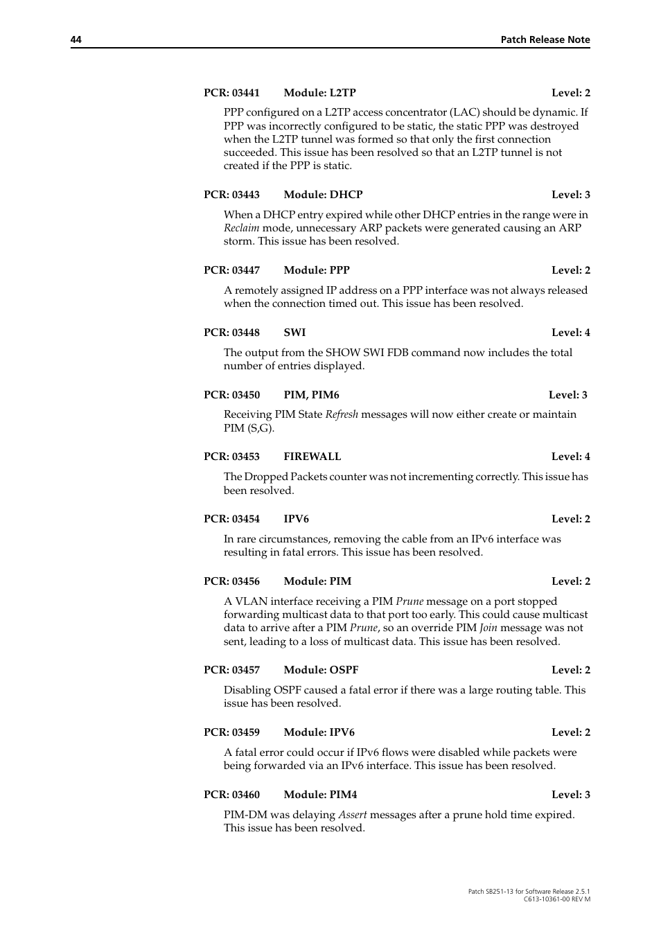 Allied Telesis SB251-13 User Manual | Page 44 / 66