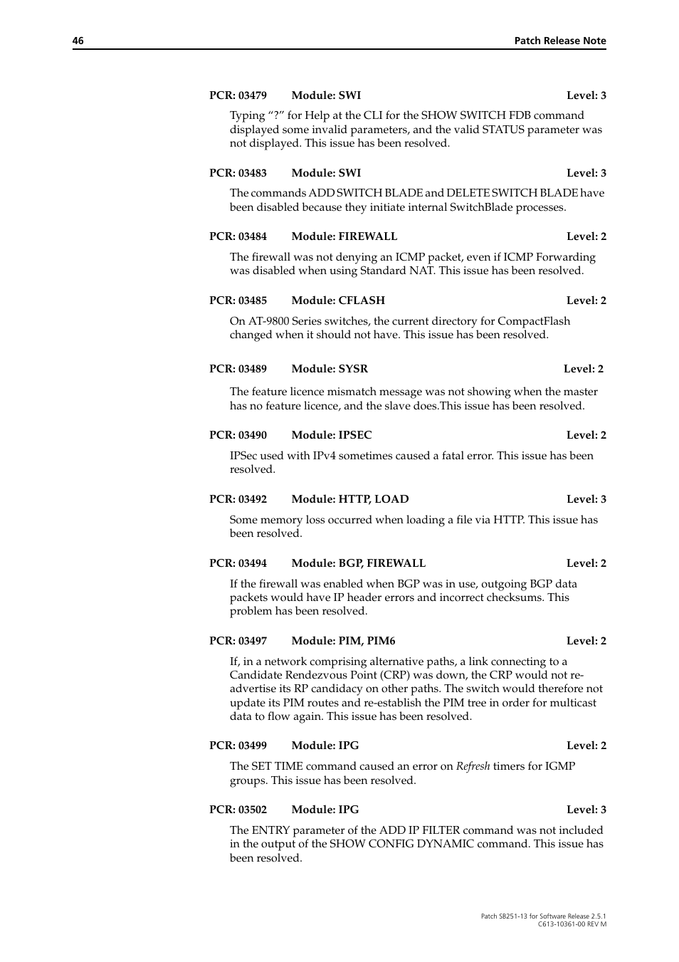 Allied Telesis SB251-13 User Manual | Page 46 / 66