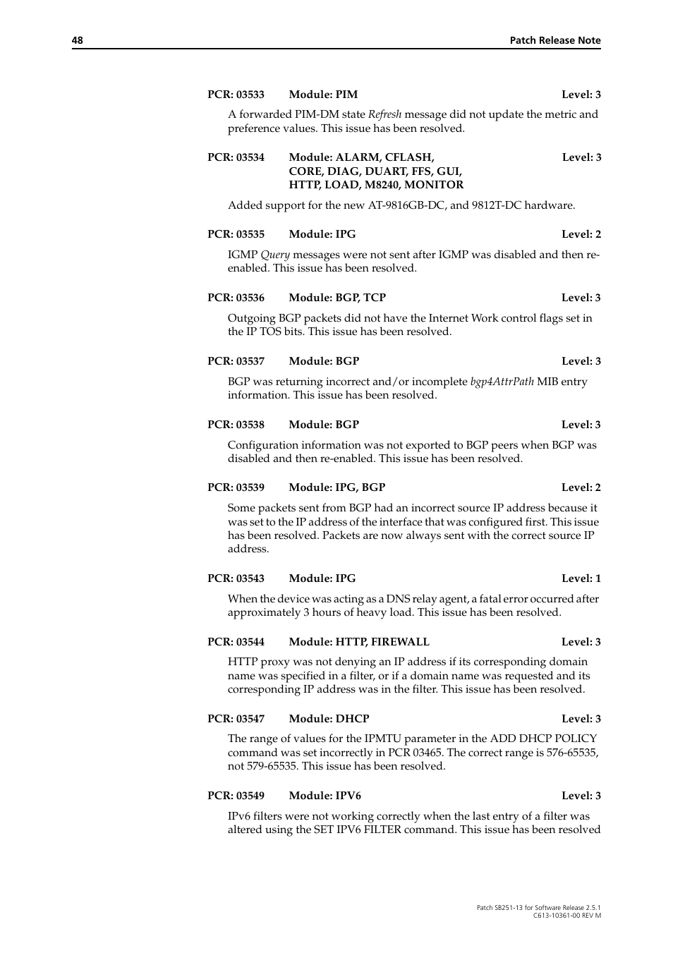 Allied Telesis SB251-13 User Manual | Page 48 / 66