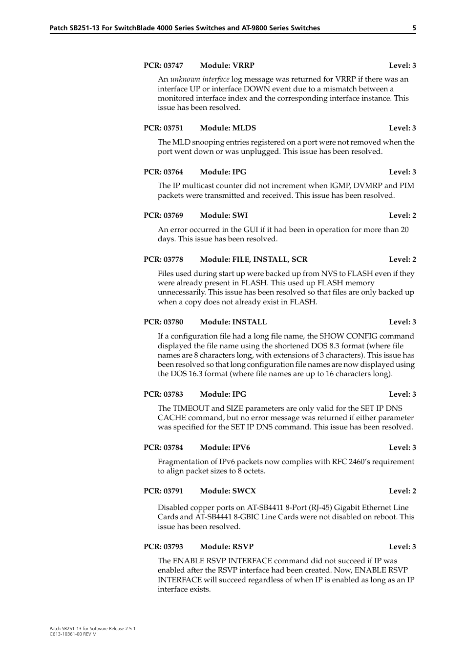 Allied Telesis SB251-13 User Manual | Page 5 / 66