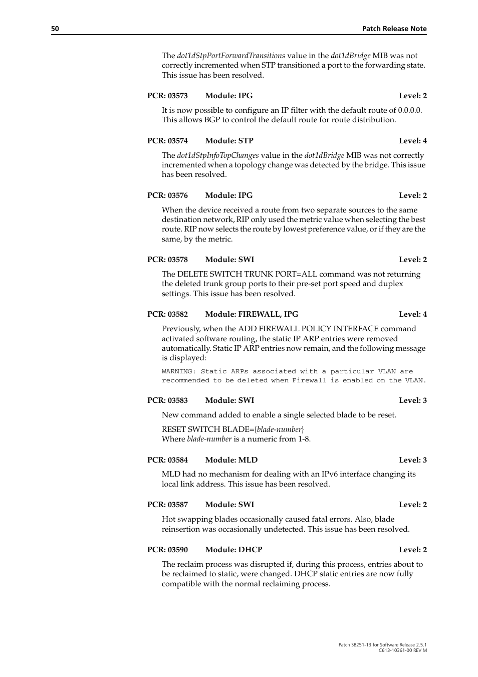 Allied Telesis SB251-13 User Manual | Page 50 / 66