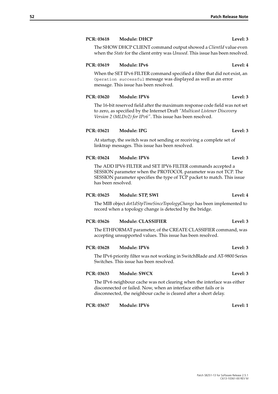 Allied Telesis SB251-13 User Manual | Page 52 / 66