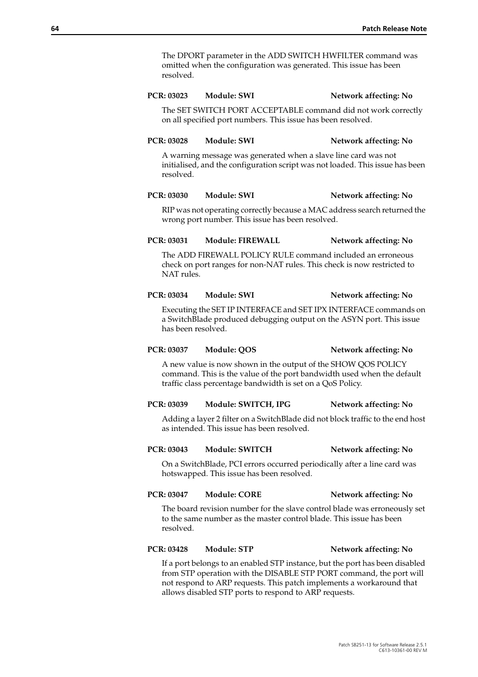 Allied Telesis SB251-13 User Manual | Page 64 / 66