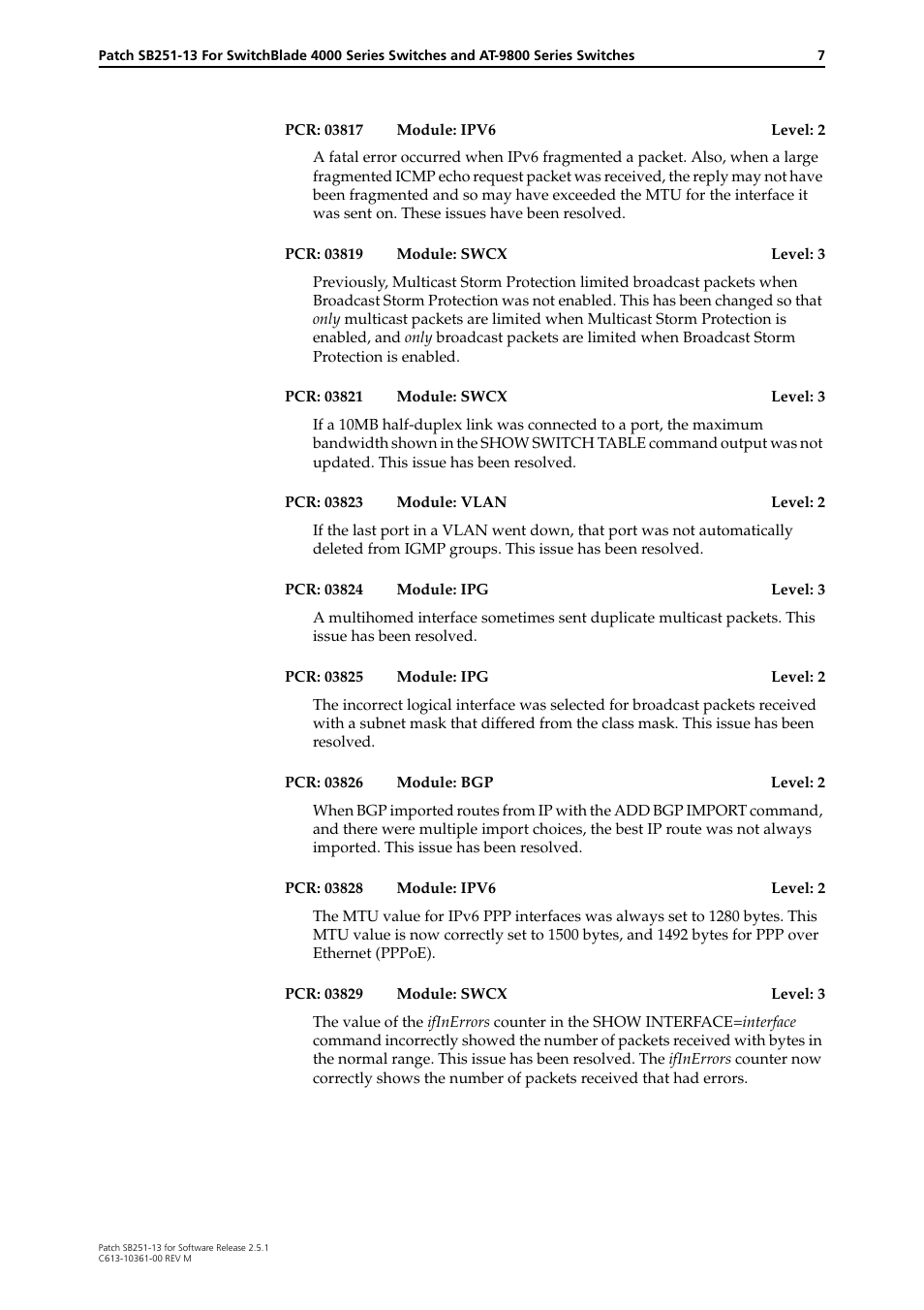 Allied Telesis SB251-13 User Manual | Page 7 / 66