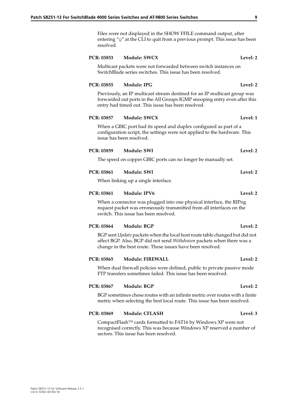 Allied Telesis SB251-13 User Manual | Page 9 / 66