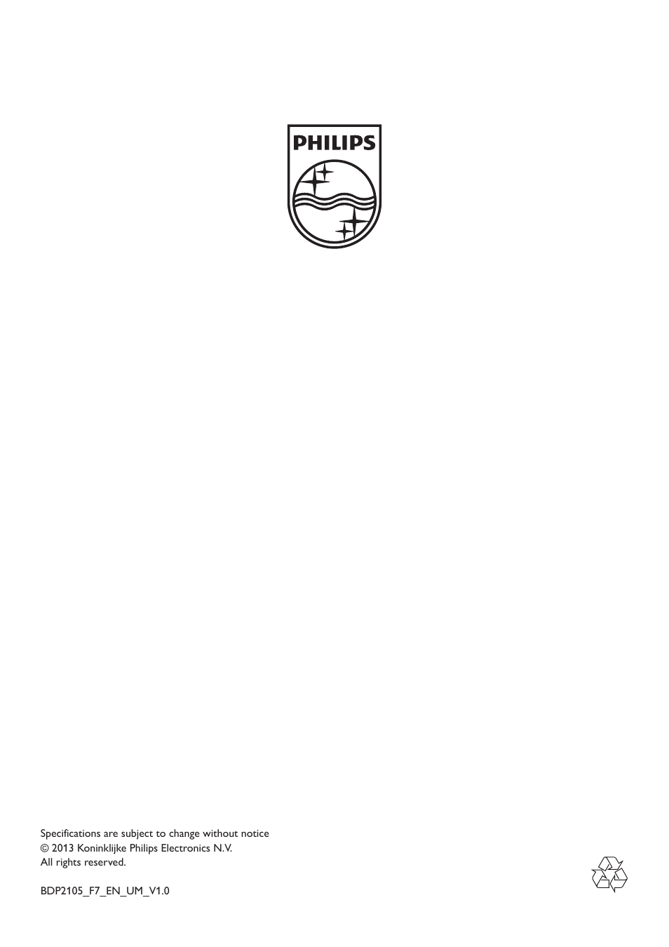 Philips BDP2105-F7 User Manual | Page 31 / 31