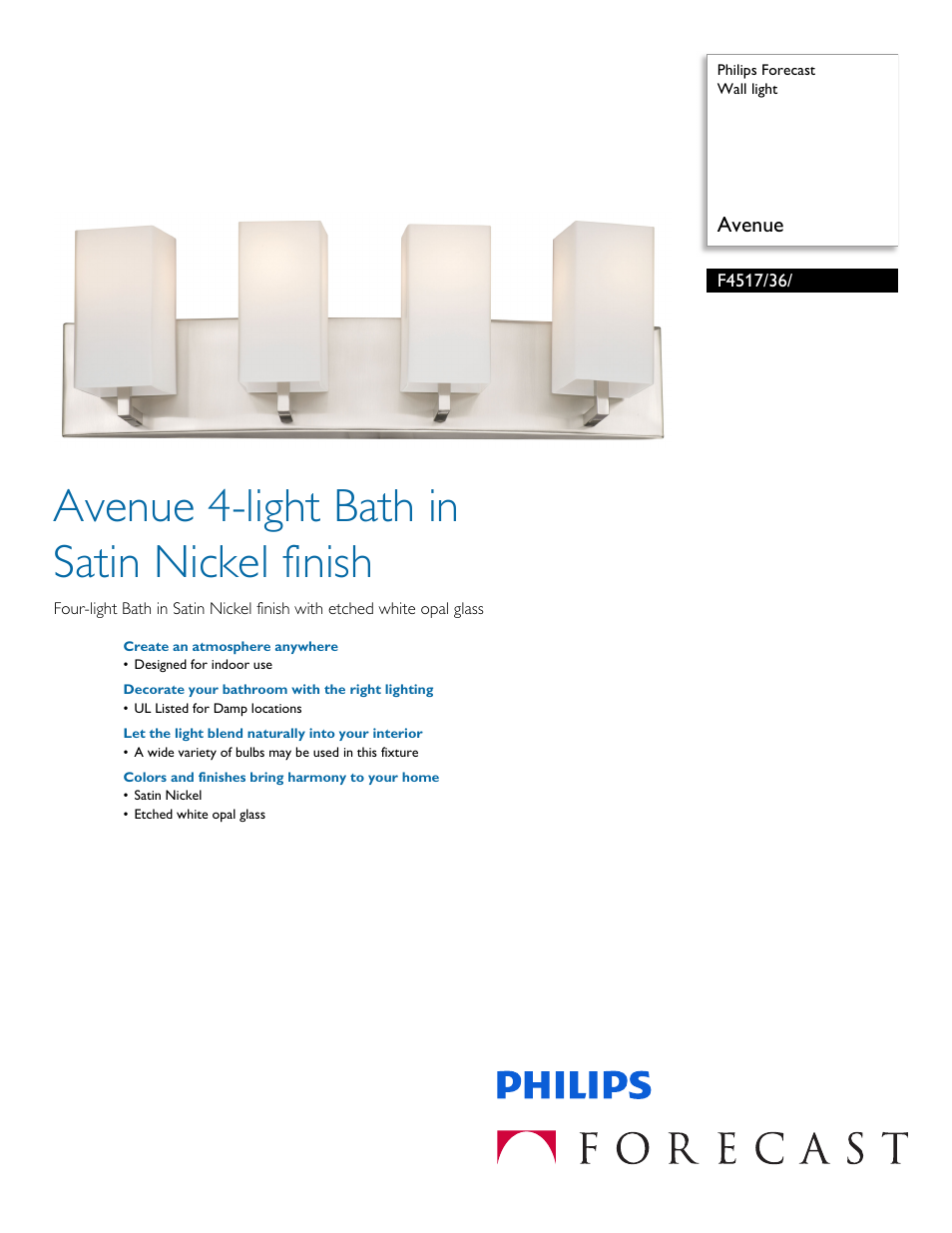 Philips F451736 User Manual | 2 pages