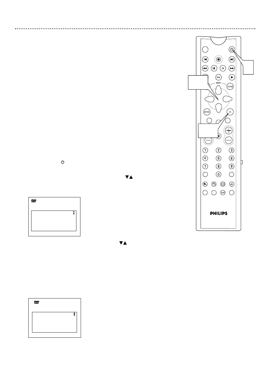 16 initial setup, Continued on page 17 | Philips DVDR985A99 User Manual | Page 16 / 68