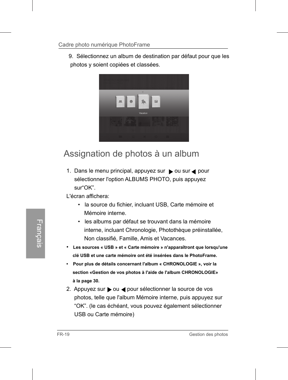 Assignation de photos à un album | Philips Home Essentials Digital PhotoFrame SPF3402S 10.1" LCD Panel Brown Wood Frame User Manual | Page 107 / 126