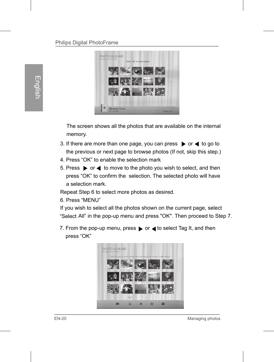 Philips Home Essentials Digital PhotoFrame SPF3402S 10.1" LCD Panel Brown Wood Frame User Manual | Page 25 / 126