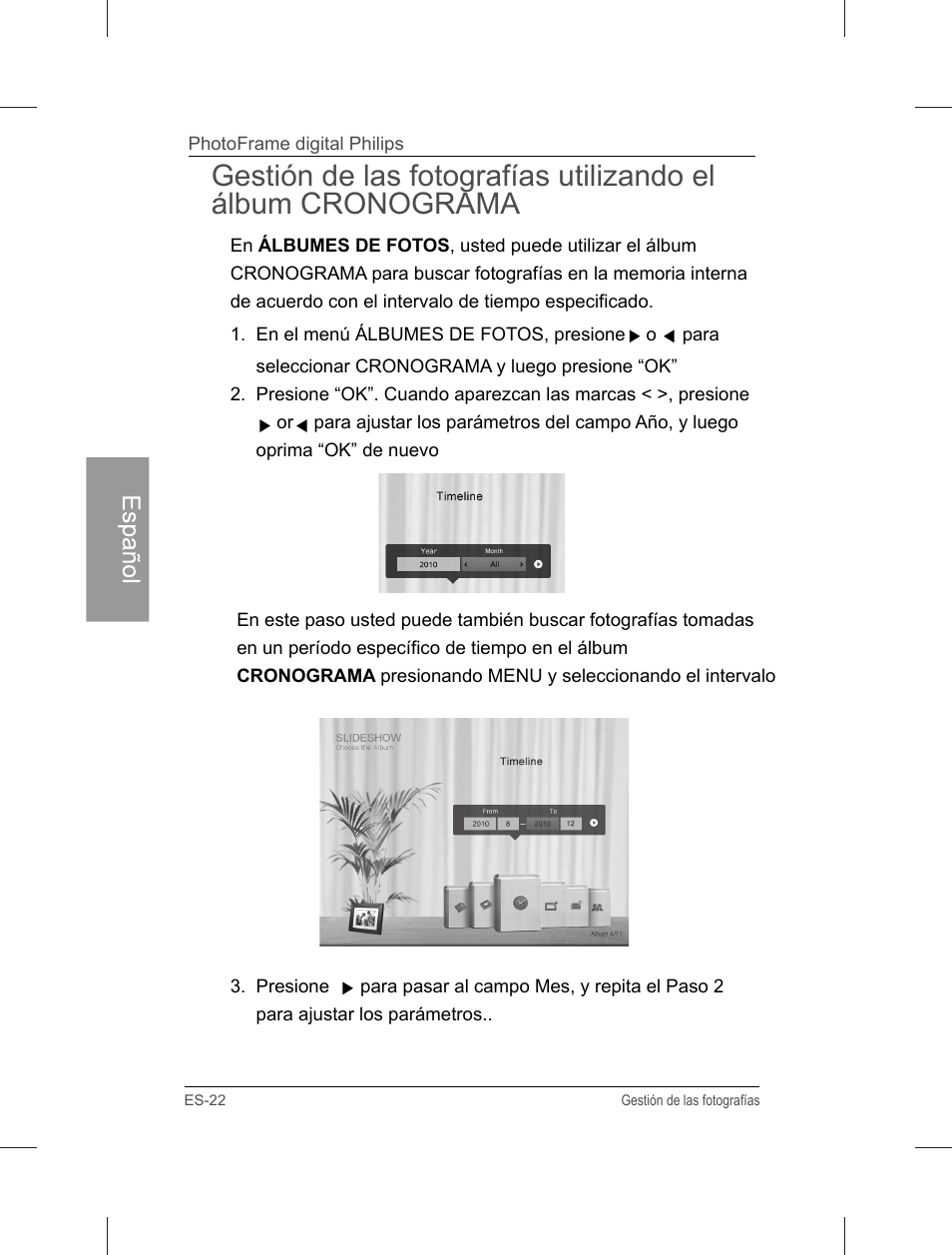 Philips Home Essentials Digital PhotoFrame SPF3402S 10.1" LCD Panel Brown Wood Frame User Manual | Page 69 / 126