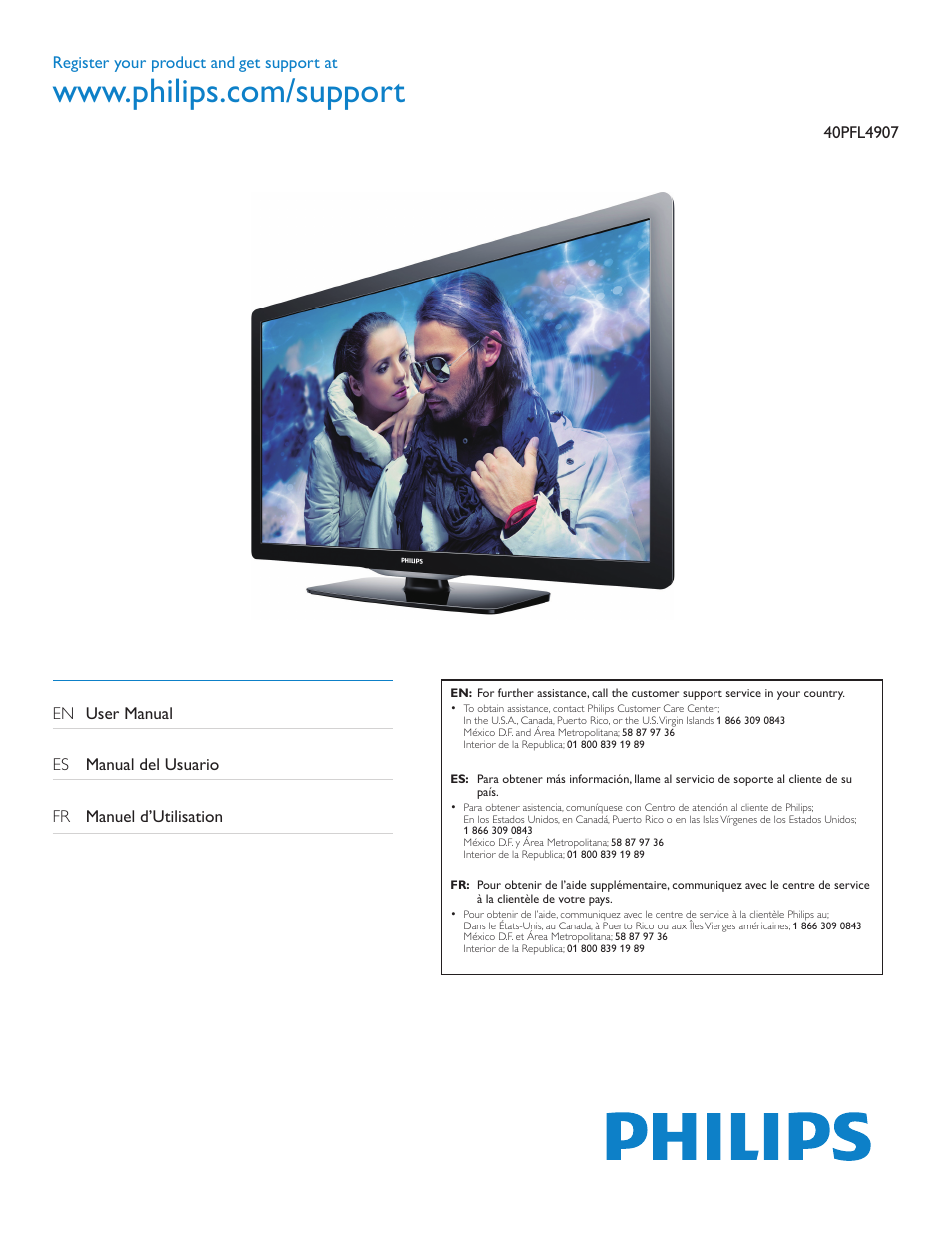 Philips 40PFL4907-F7 User Manual | 67 pages