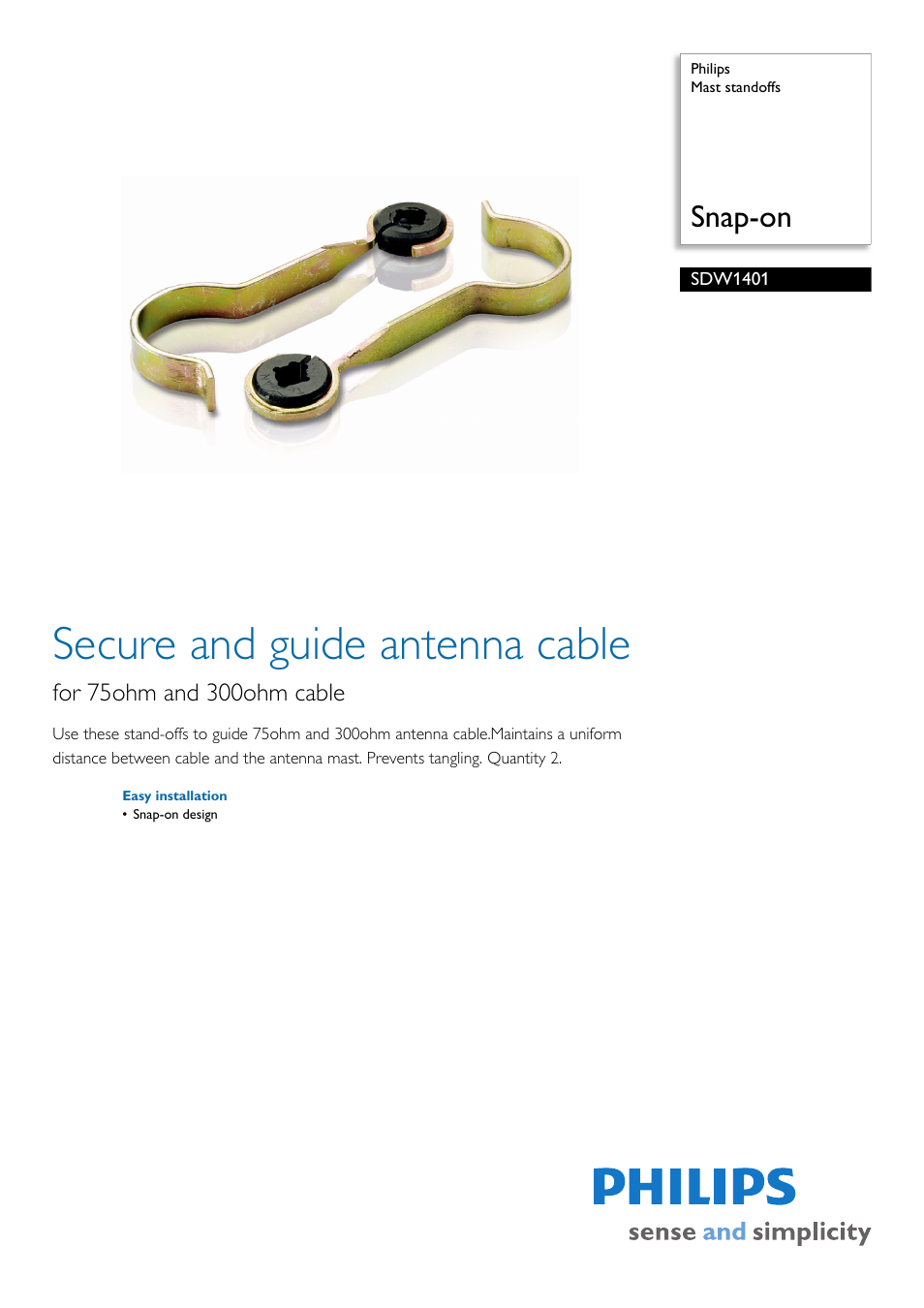 Philips SDW1401-17 User Manual | 2 pages