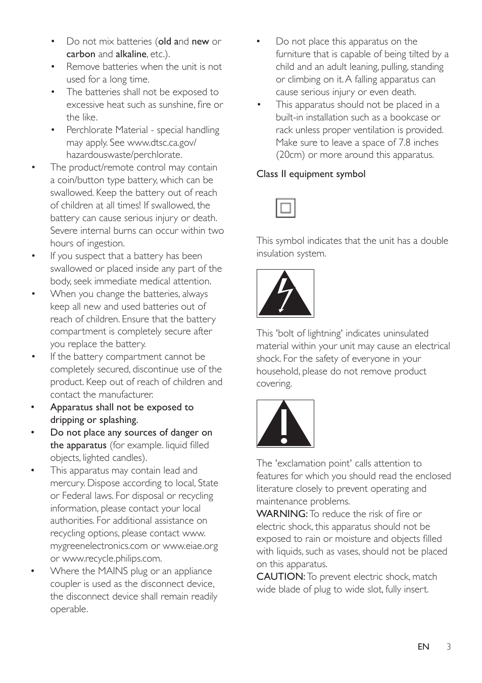 Philips HTL2101A-F7 User Manual | Page 5 / 16