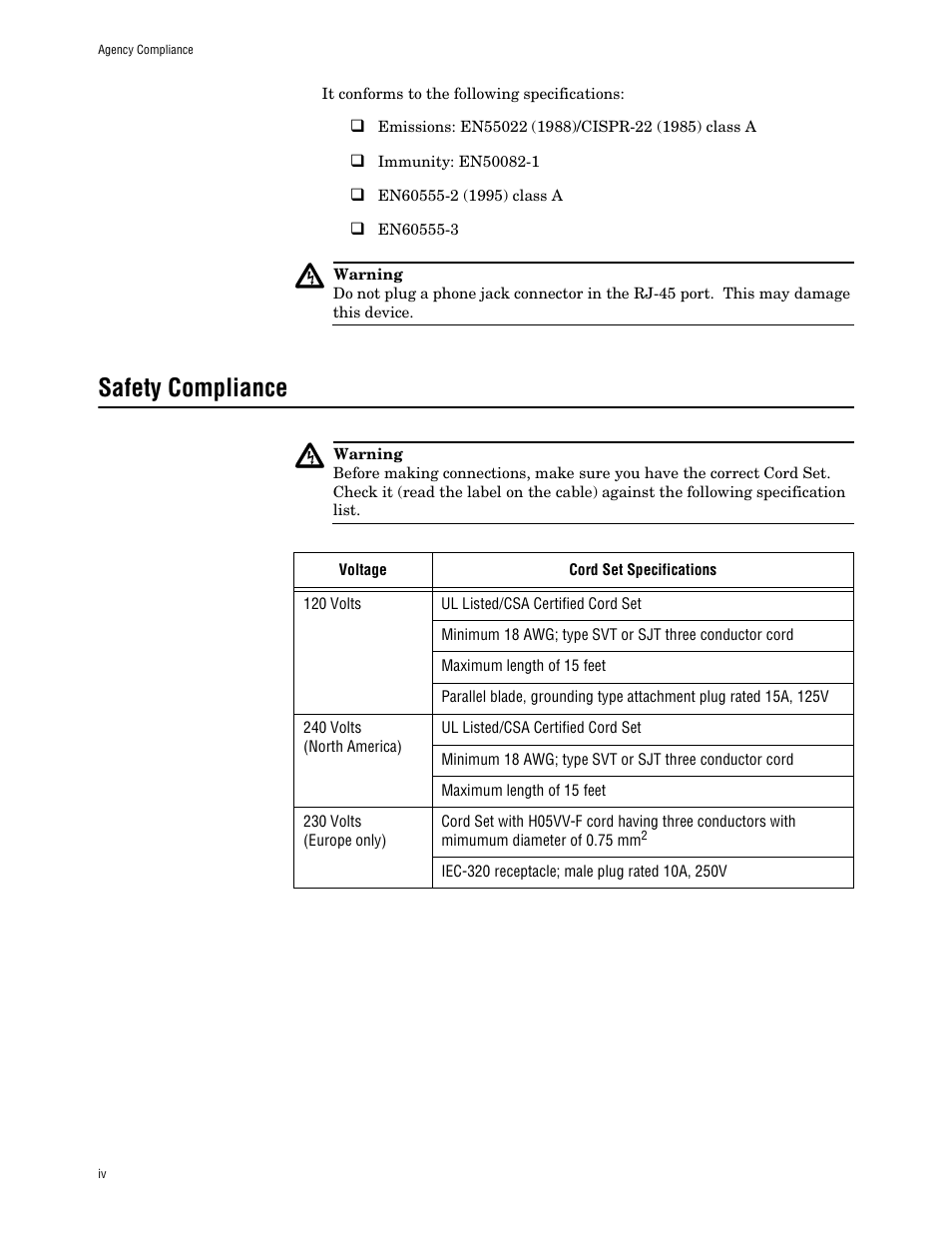 Safety compliance | Allied Telesis AT FH824U AT-FH824U User Manual | Page 4 / 36