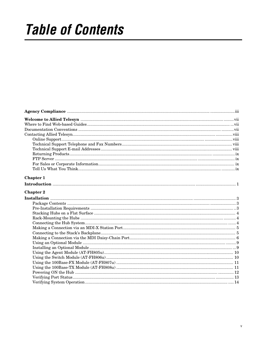 Allied Telesis AT FH824U AT-FH824U User Manual | Page 5 / 36