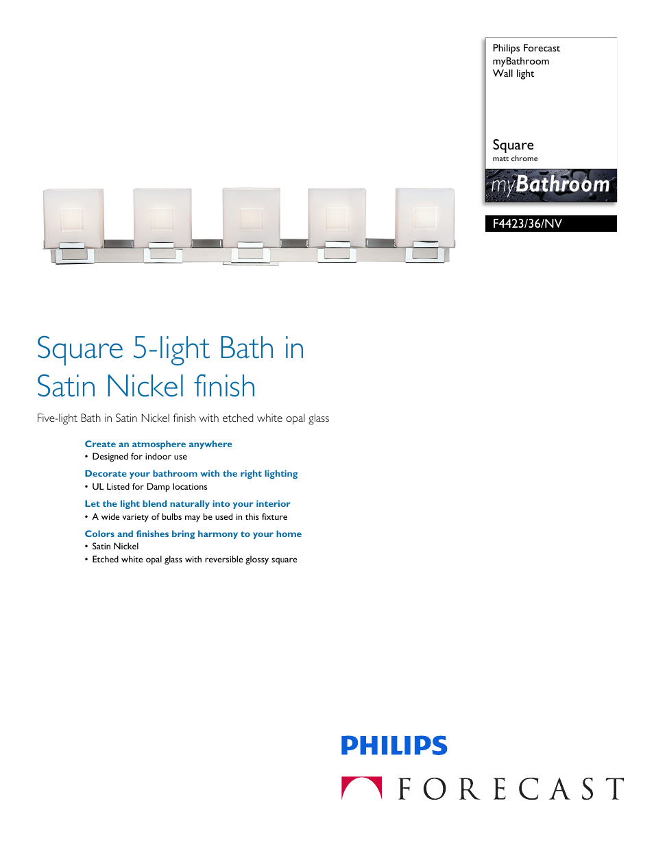 Philips F442336NV User Manual | 2 pages
