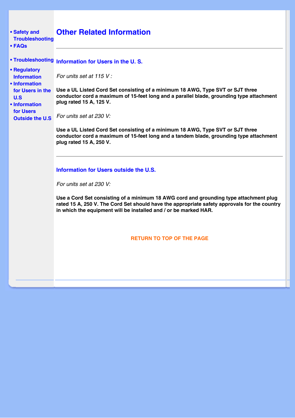 Other related information, Information | Philips 200BW8EB-27 User Manual | Page 23 / 86