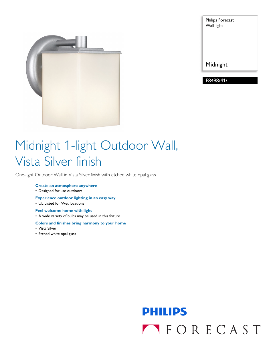 Philips F849841 User Manual | 2 pages