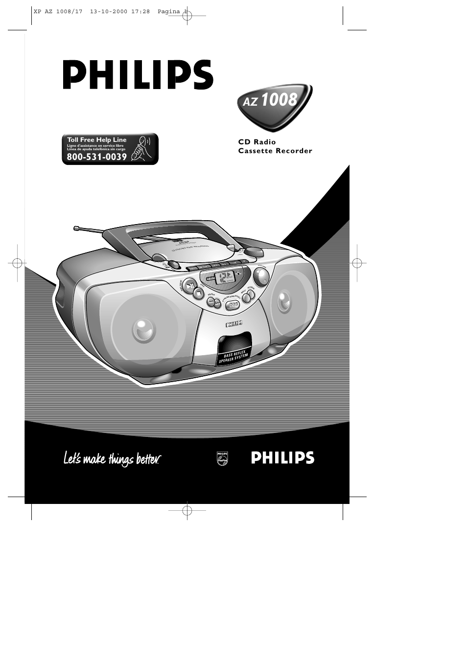 Philips AZ1013 User Manual | 10 pages