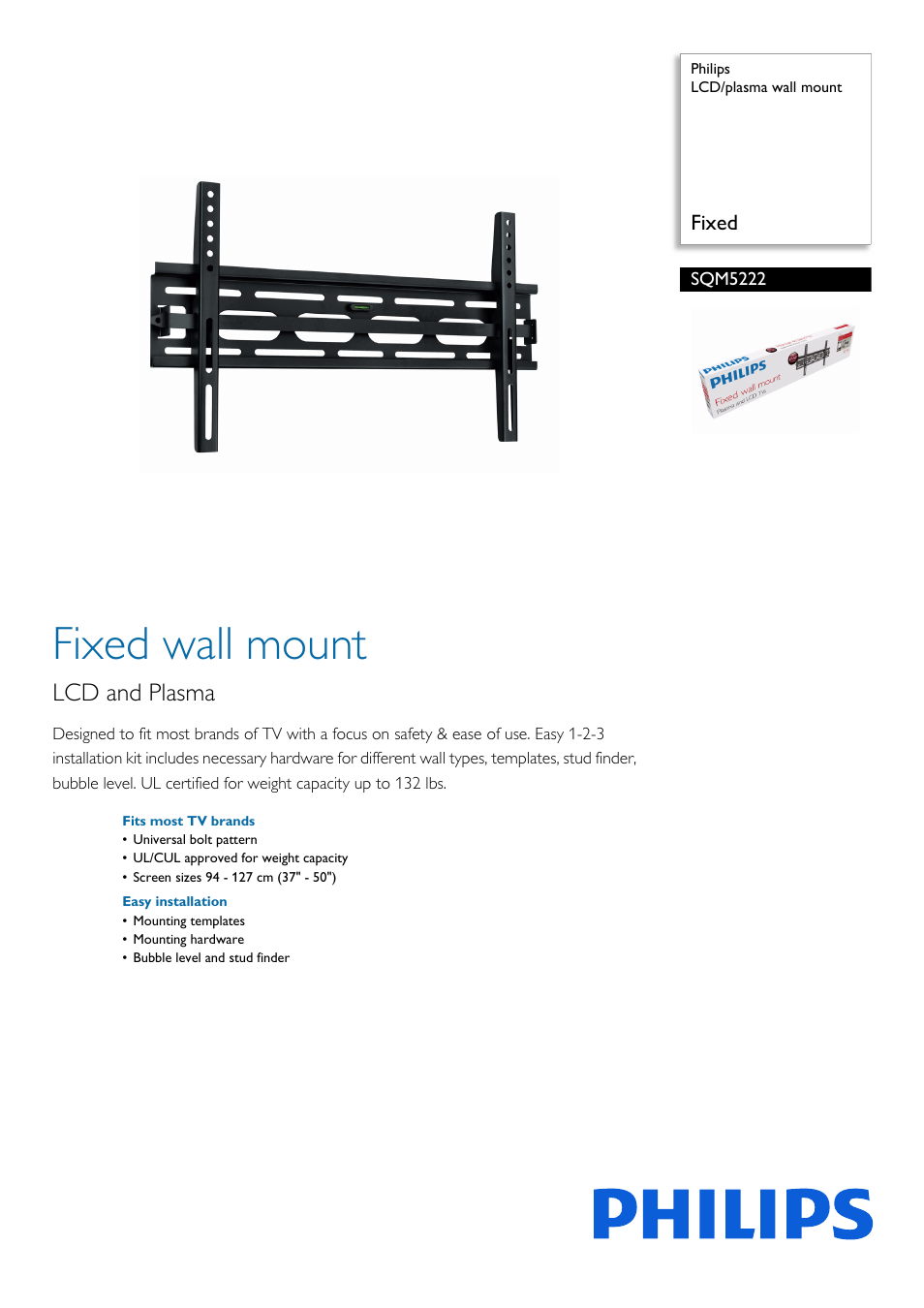 Philips SQM5222-27 User Manual | 2 pages