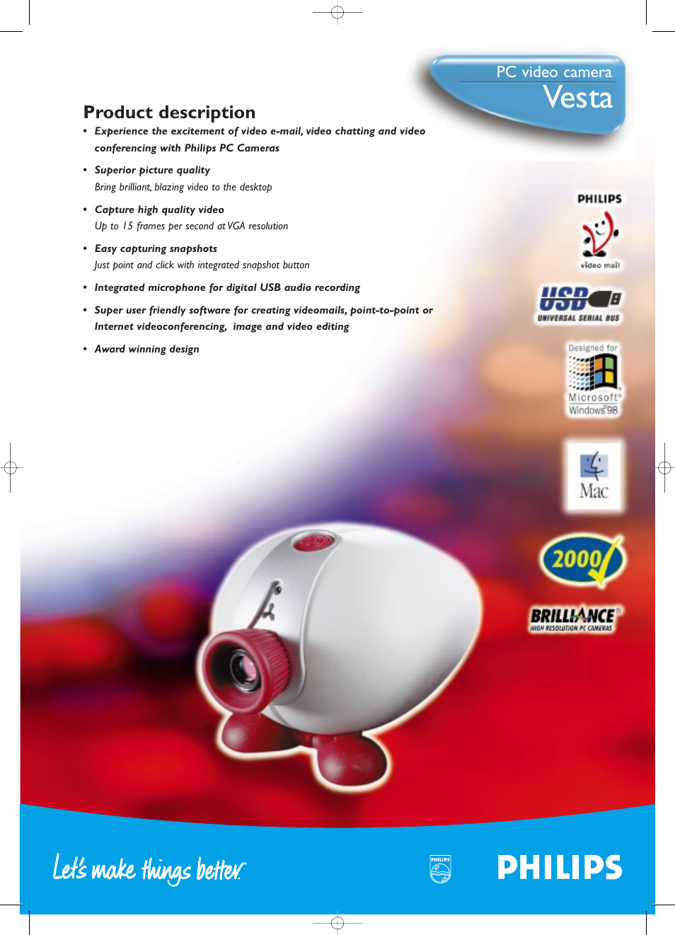 Philips PCVC675K99 User Manual | 2 pages