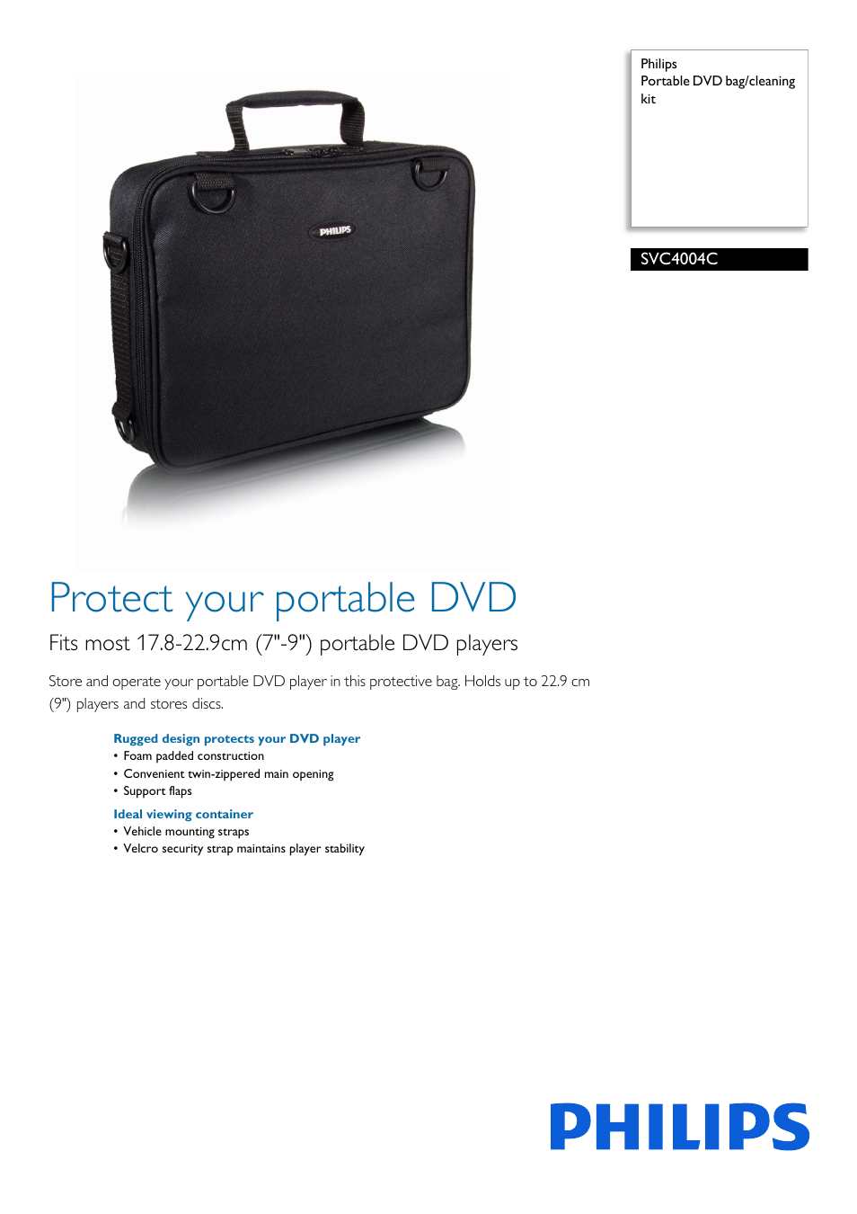 Philips SVC4004C-17 User Manual | 2 pages