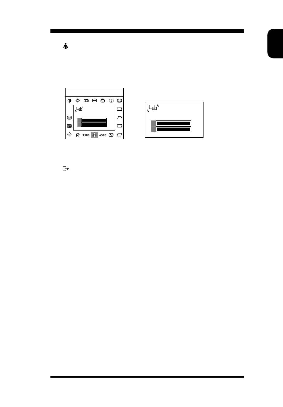 Exit : save user adjustment and osd disappear | Philips 17E4222E82 User Manual | Page 11 / 19