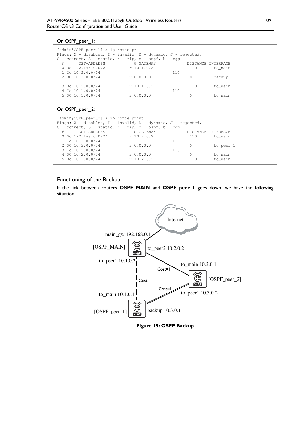 Functioning of the backup | Allied Telesis AT-WR4500 User Manual | Page 109 / 264