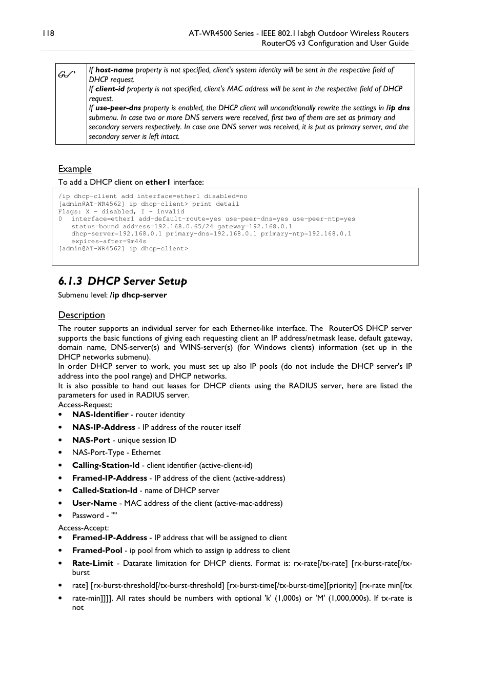3 dhcp server setup | Allied Telesis AT-WR4500 User Manual | Page 118 / 264