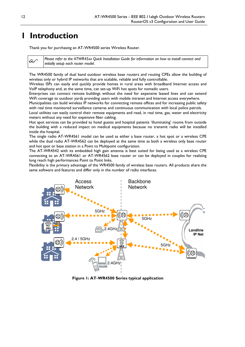 1 introduction | Allied Telesis AT-WR4500 User Manual | Page 12 / 264