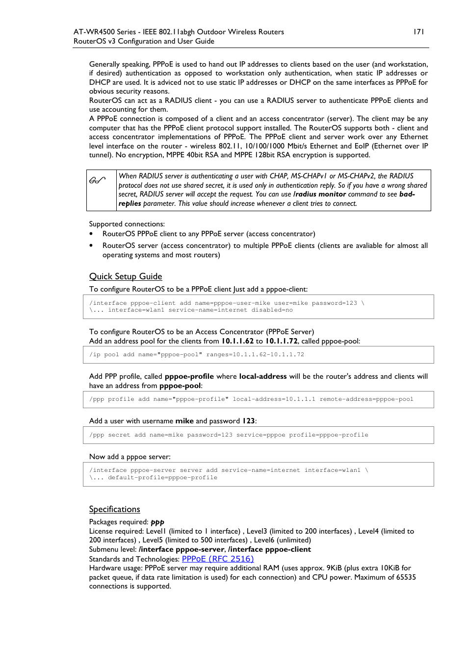 Allied Telesis AT-WR4500 User Manual | Page 171 / 264