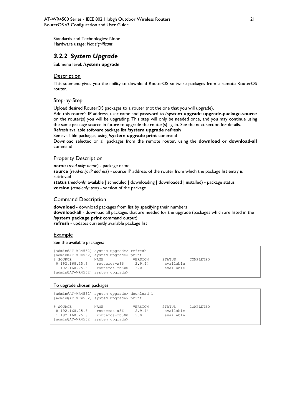 2 system upgrade | Allied Telesis AT-WR4500 User Manual | Page 21 / 264