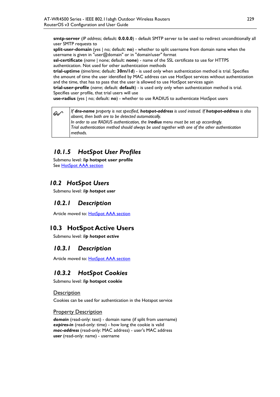 Allied Telesis AT-WR4500 User Manual | Page 229 / 264