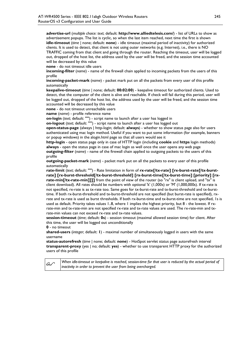 Allied Telesis AT-WR4500 User Manual | Page 245 / 264