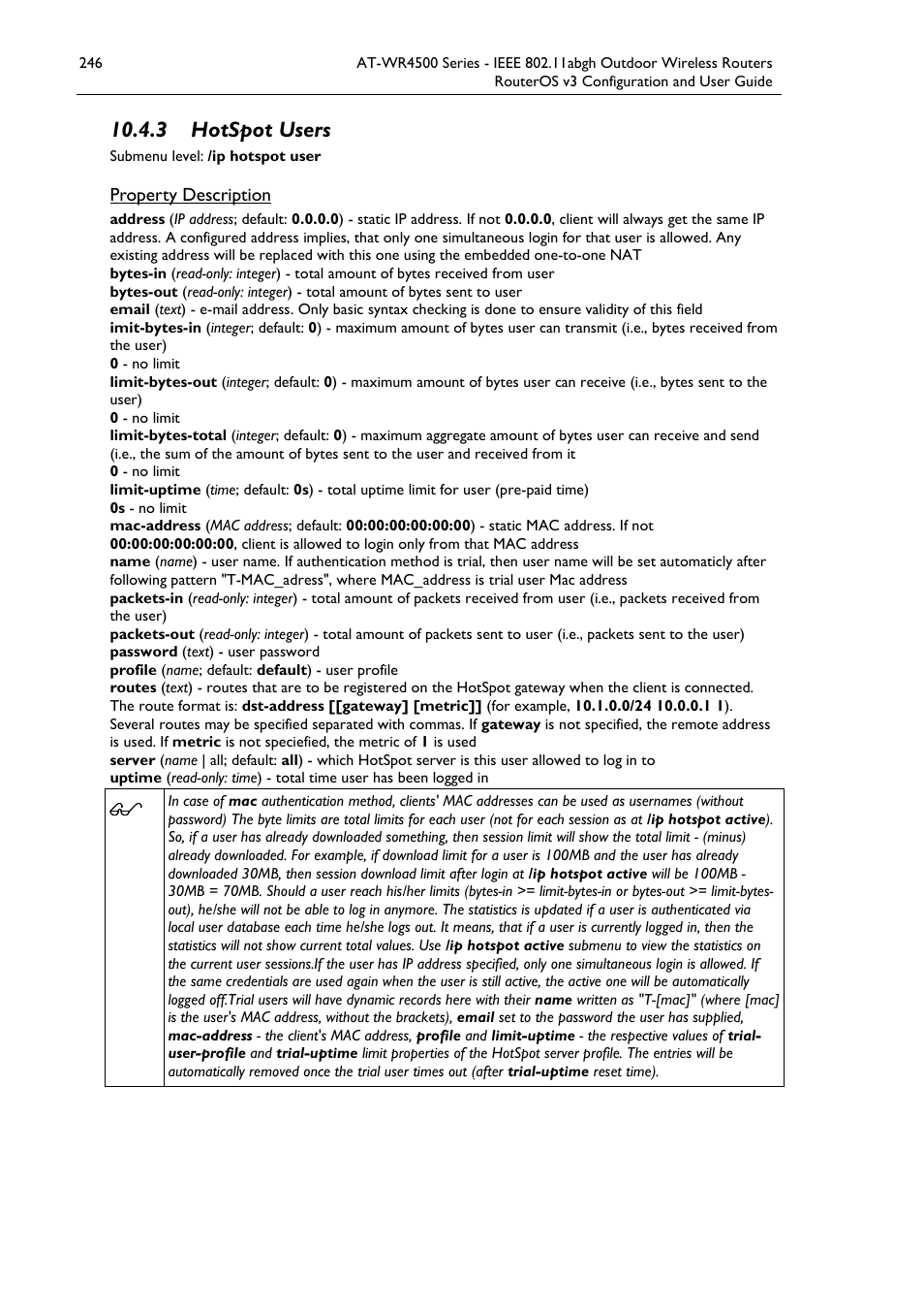 Allied Telesis AT-WR4500 User Manual | Page 246 / 264