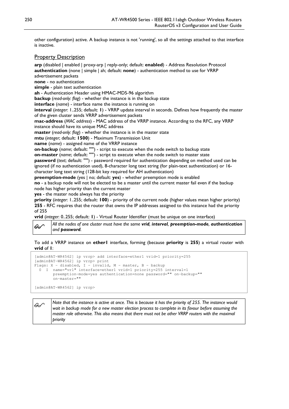Allied Telesis AT-WR4500 User Manual | Page 250 / 264