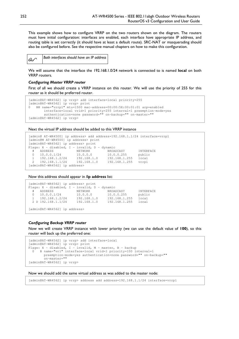 Allied Telesis AT-WR4500 User Manual | Page 252 / 264