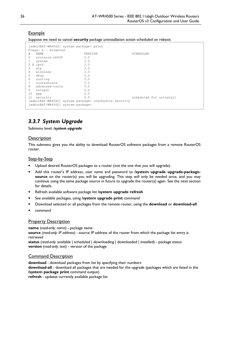 7 system upgrade | Allied Telesis AT-WR4500 User Manual | Page 26 / 264