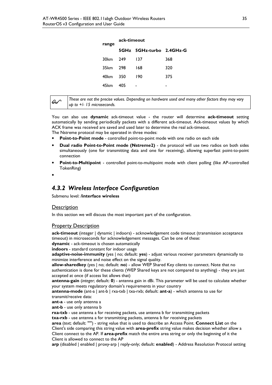 2 wireless interface configuration | Allied Telesis AT-WR4500 User Manual | Page 35 / 264