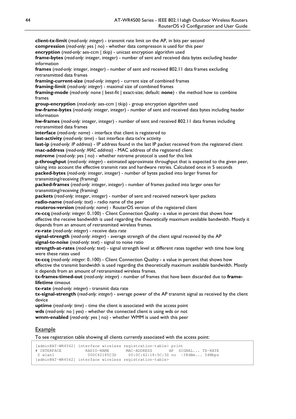 Example | Allied Telesis AT-WR4500 User Manual | Page 44 / 264