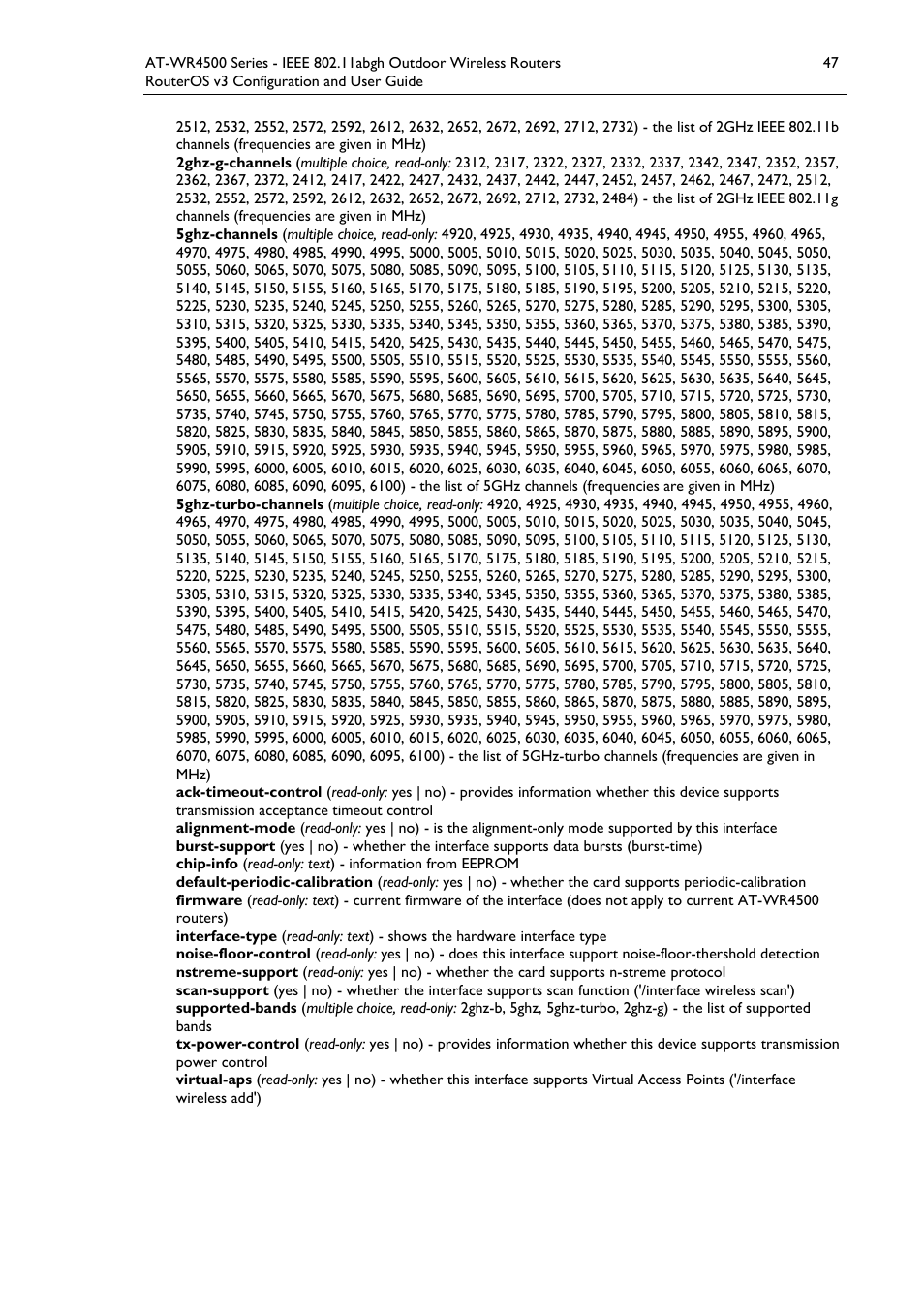 Allied Telesis AT-WR4500 User Manual | Page 47 / 264
