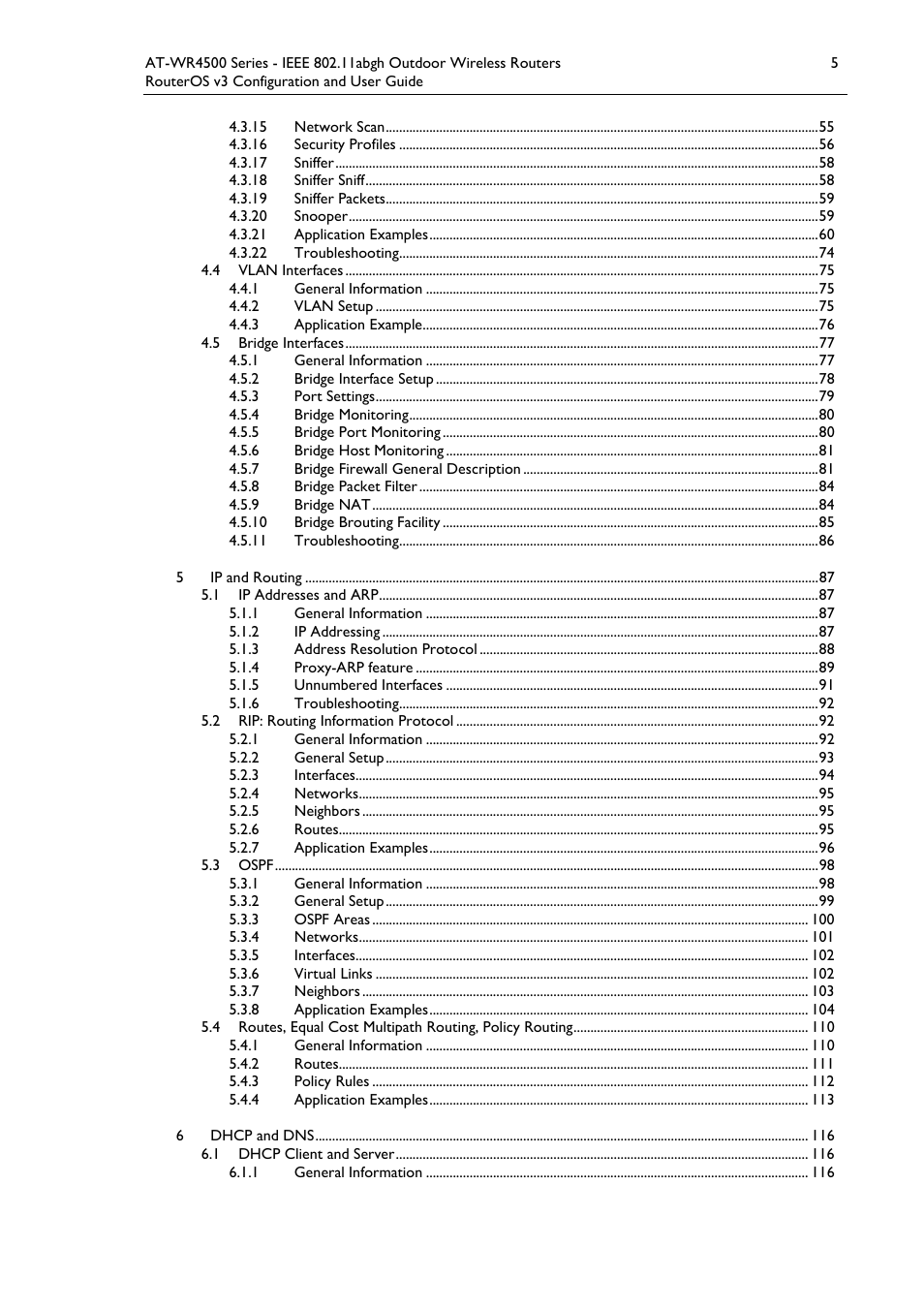 Allied Telesis AT-WR4500 User Manual | Page 5 / 264