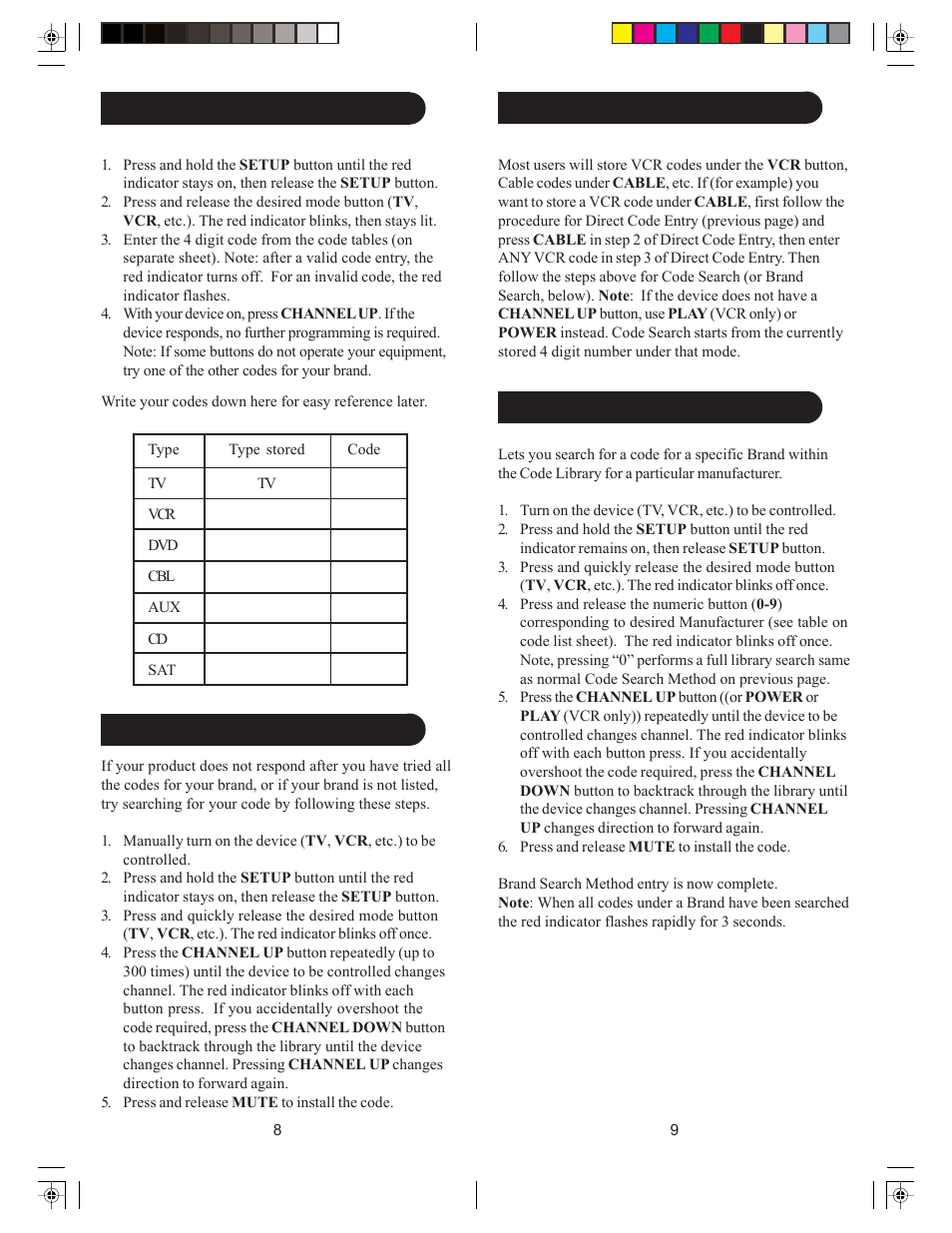 Philips Universal remote control SRU4007 Big button User Manual | Page 5 / 29