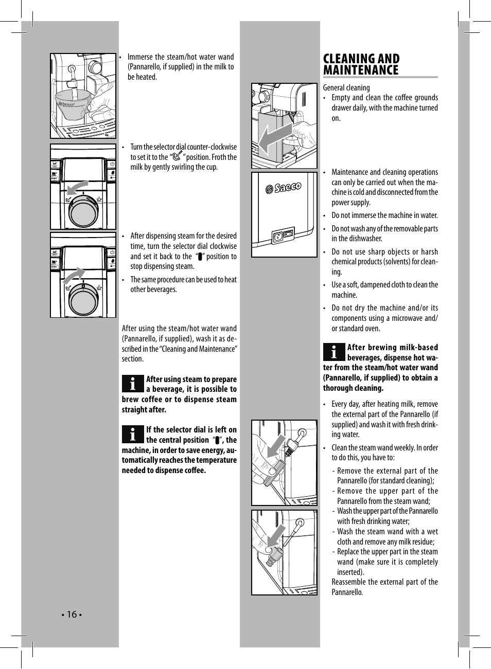 Cleaning and maintenance | Philips HD8837-47 User Manual | Page 16 / 28