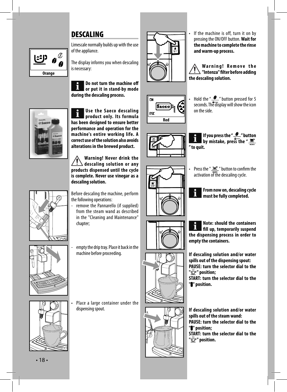 Descaling | Philips HD8837-47 User Manual | Page 18 / 28