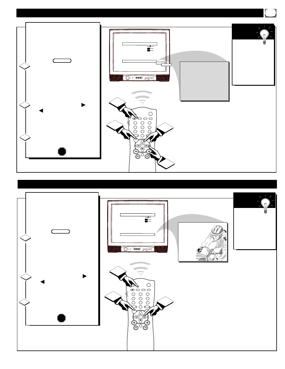 Sing the, Udio, Ideo | Ow to, Et the, Hannel, Eminder, Or left, Stop | Philips PA9027C199 User Manual | Page 17 / 36