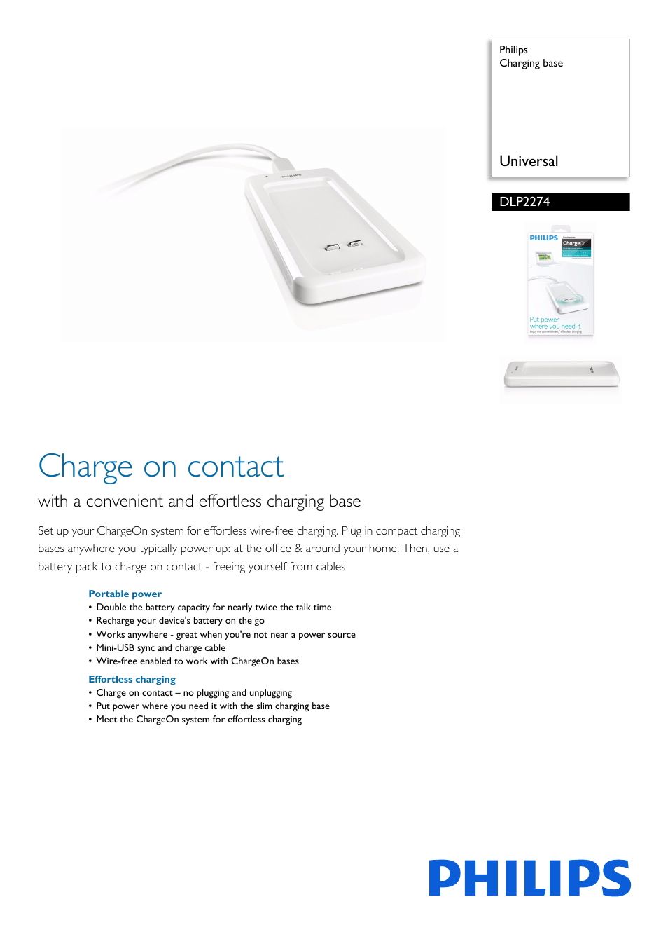 Philips DLP2274-17 User Manual | 2 pages