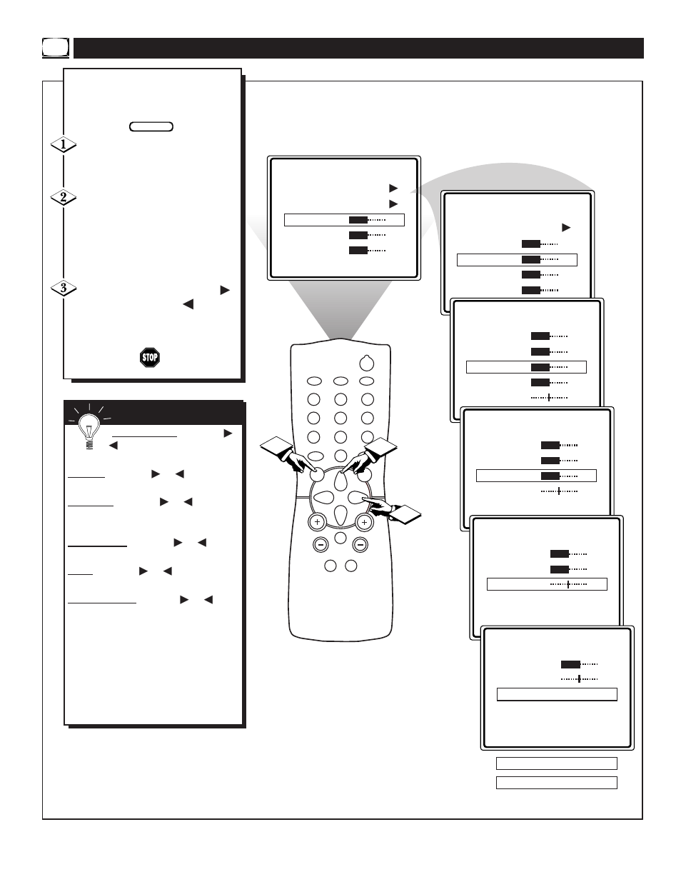 Tv p, Ow to, Djust the | Icture | Philips 25TR19C User Manual | Page 14 / 40