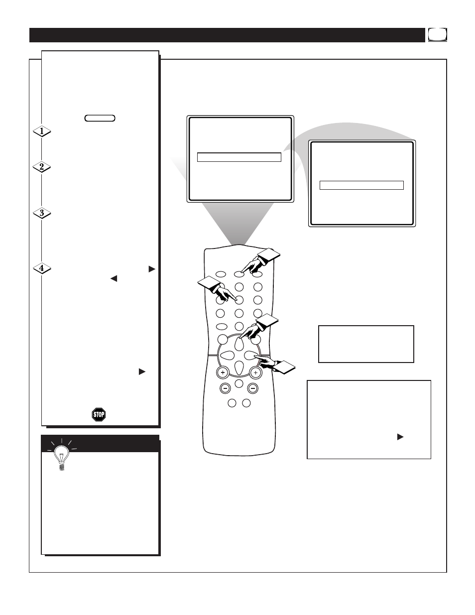 Etting the, Lock | Philips 25TR19C User Manual | Page 17 / 40